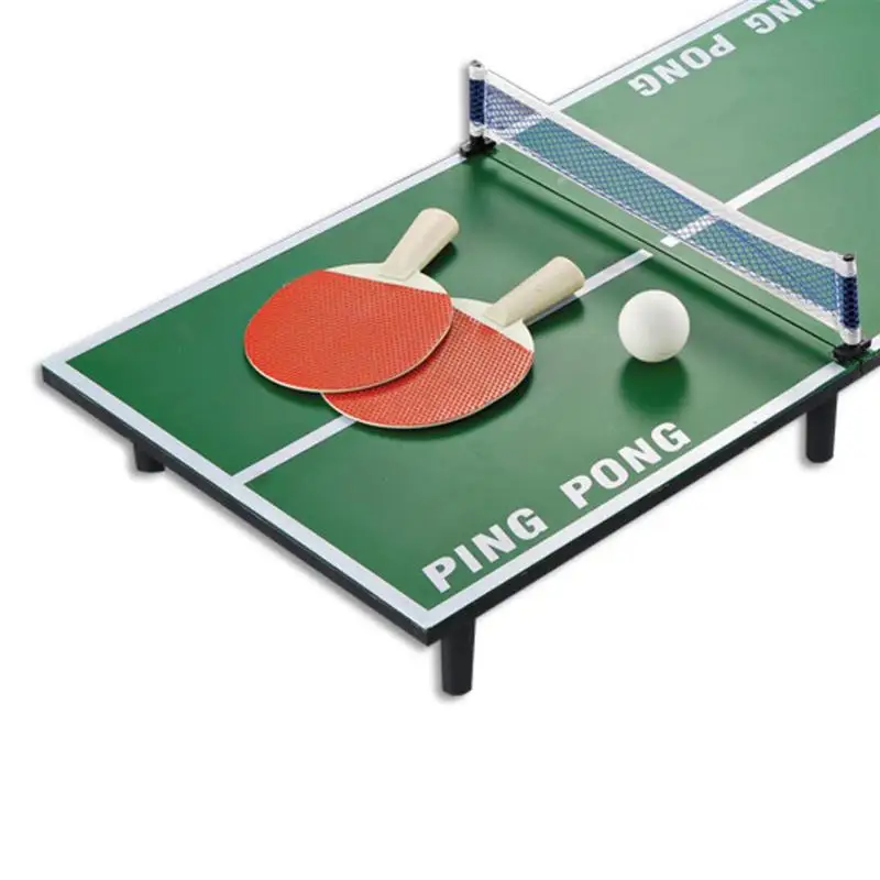 

1 Set Mini Table Tennis Set Wooden Ping Pong Racket Table Portable Board Game Set Sport Entertainment Toy for Kids Children