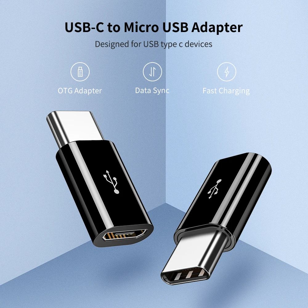 Переходник KISSCASE с type c папа на micro usb мама|Переходники и адаптеры| |