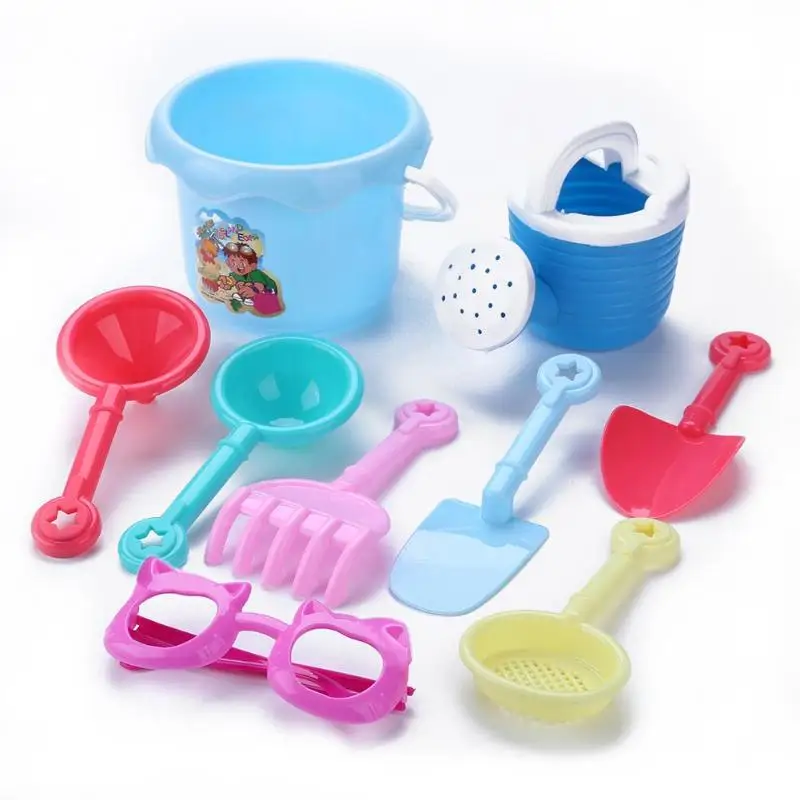 7/9pcs Baby Shower Playing Water Kettle Bucket Shovel Funnel Glasses Beach Seaside Sand Play Toys Outdoor Sand Play Toys