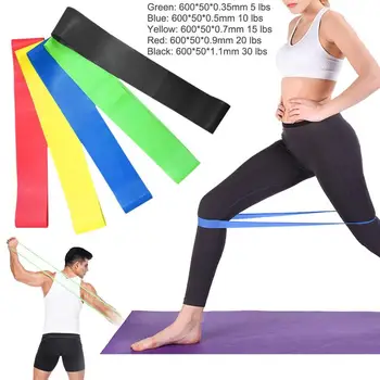 

Multifunctional Natural Latex Yoga Pull Strap 5 Piece O Shaped Resistance Band