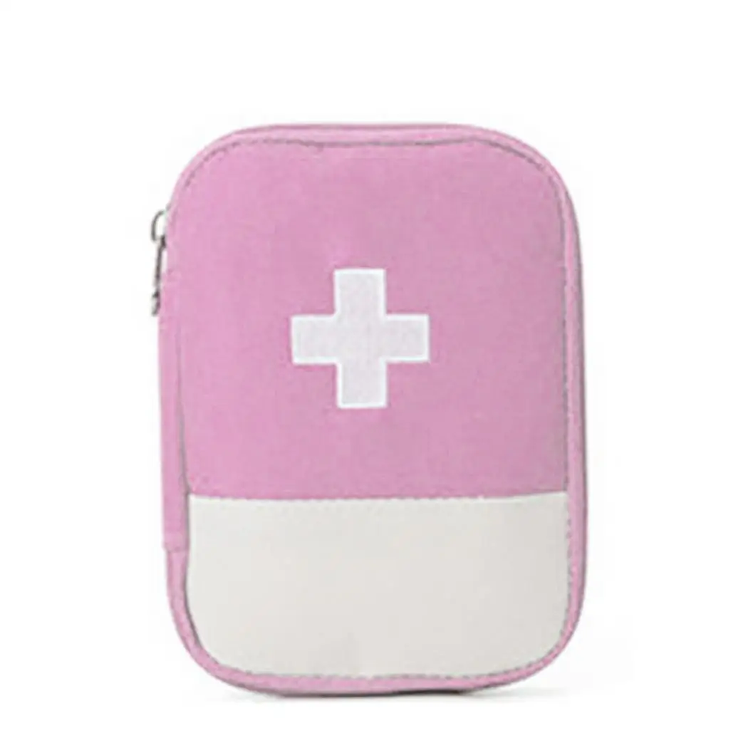 Портативный открытый оказания первой медицинской помощи сумка розовый, синий, красный спасательное наркотиков из полиэстера, на молнии