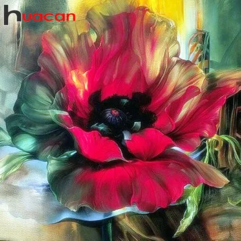 

Huacan 5d Full Drill Square Diamond Painting Flower Pictures Of Rhinestones Diamond Embroidery Needlework Diamond Art Needlework
