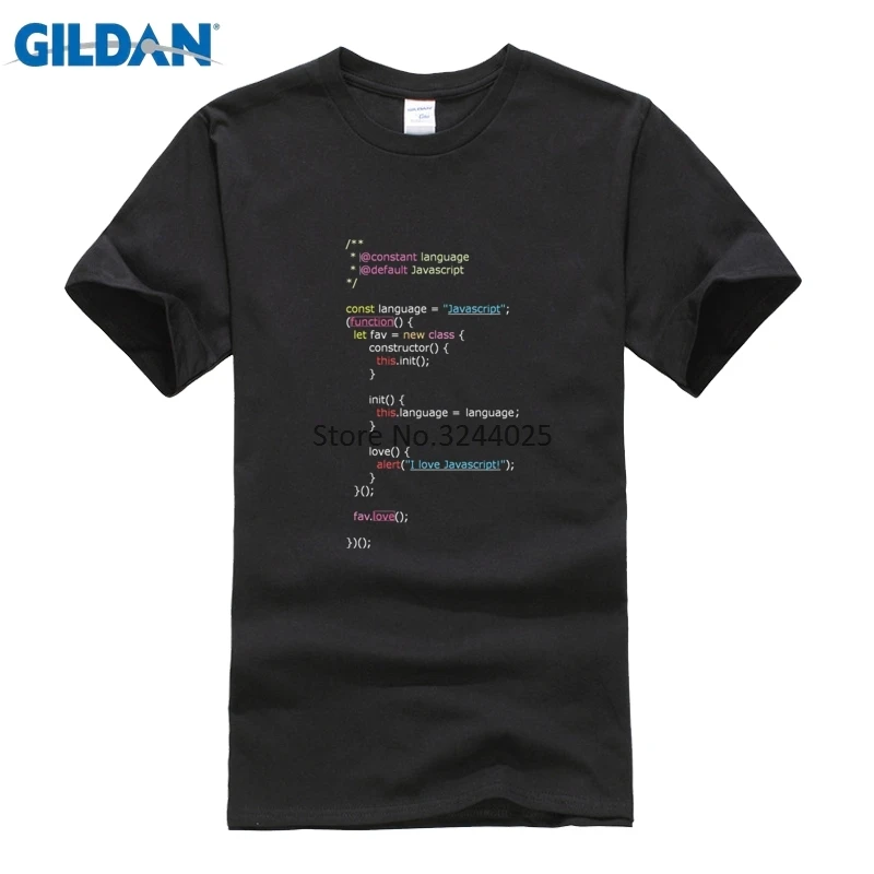 

Gildan T Shirt 2017 GEEK Programmer Steam Men T-Shirt High Quality I Love Javascript Men Mens T Shirt Fashion