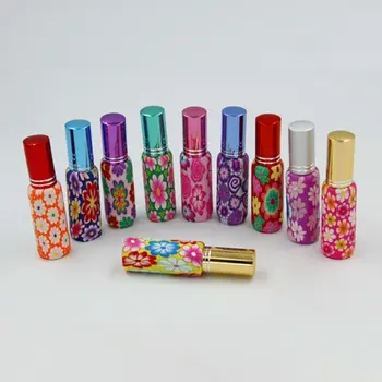 

10ml Porcelain Pottery Perfume Spray Bottle Empty Cosmetic Women Perfume Bottles Classic Vintage Flower Patterns 100pcs