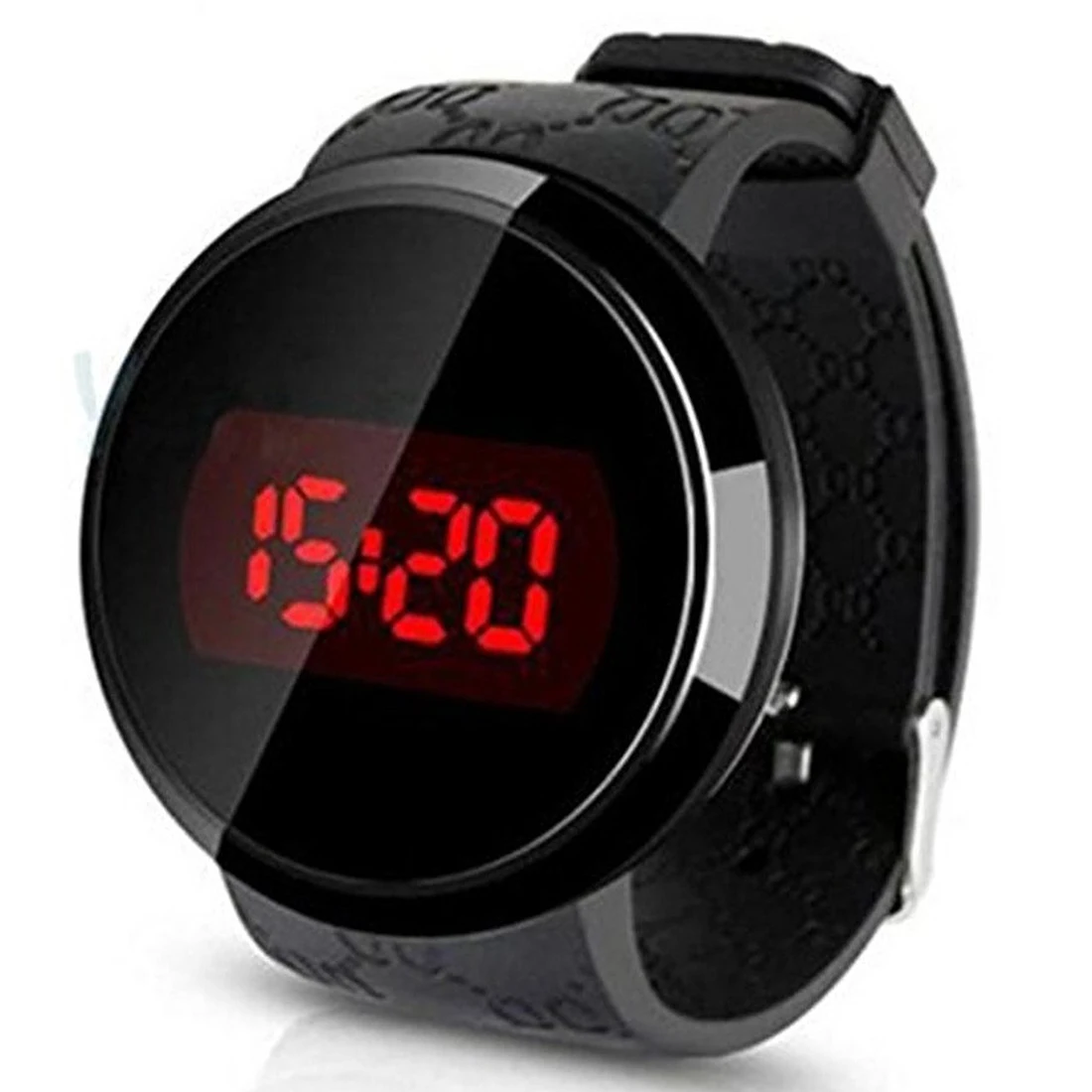 

Watch, Sunstone Fashion Men LED Touch Screen Date Day Silicone Bracelet Watch Digital LED Touch Watch Black