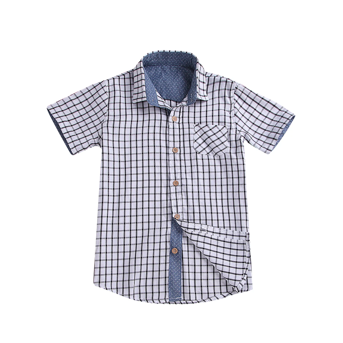 2019 новая стильная одежда для маленьких мальчиков 3 10 лет клетчатые топы рубашка