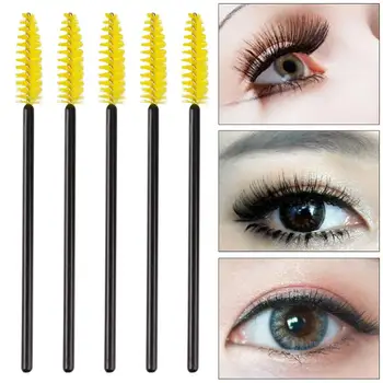 

200pcs Disposable Silicone Eyelash Brush Comb Mascara Wands Eye Lashes Extension Individual Applicator Eye Beauty Makeup