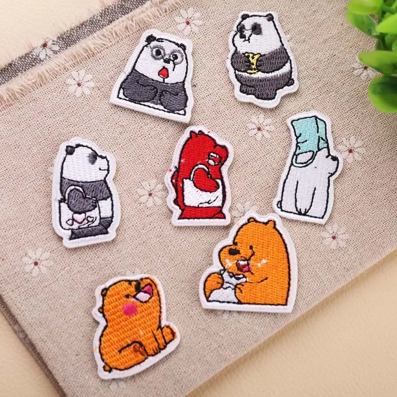 

PGY high-quality Embroidery Patch Iron On Clothes Chinese Panda Pattern for Clothes DIY Decorative Jacket Stickers Free Delivery