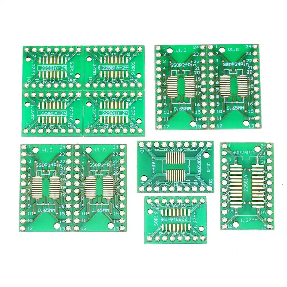 CLAITE 35 шт. каждый набор 5 печатных плат SMD поворот DIP SOP MSOP SSOP TSSOP SOT23 7 значений 8 10 14 16 20