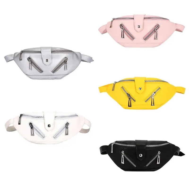 

Casual PU Leather Fanny Pack Waist Bag Women Messenger Belt Mini Chest Bag