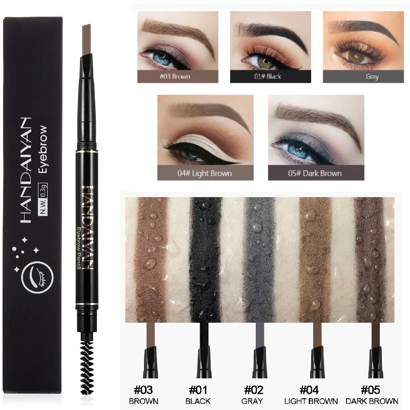 

HANDAIYAN 5 Color Double Ended Eyebrow Tatoo Pen Waterproof Microblading Pencil Tint Eyebrow Make Up Kit Sombracelha TSLM2