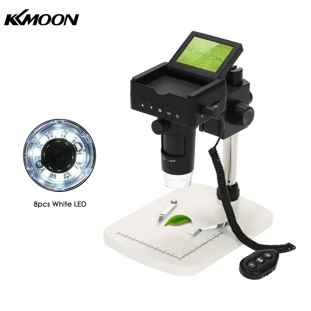

10X-220X Digital Microscope 2.4" LCD 1080P Full HDMI/AV/USB Output 3.0MP LED Magnifier with 8pcs LED Light Source Microscope