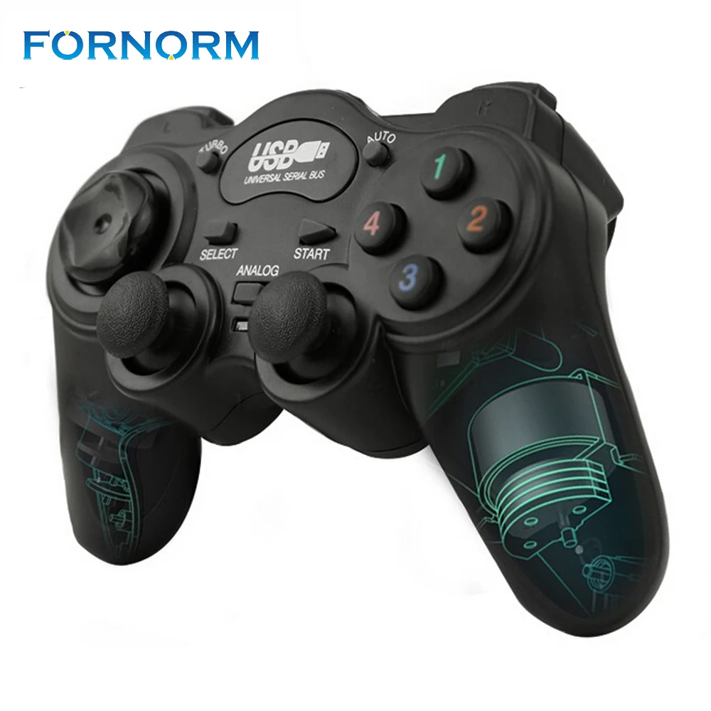 Fornorm Wired Joypad Gamepads Gamepad Joystick USB2.0 Shock Game Controller For PC Laptop Computer Good Gift | Электроника