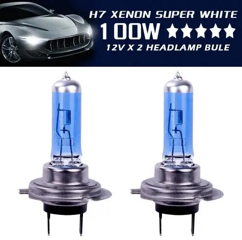 2x H7 100 Вт 8500k ксеноновая лампа скрытый супер белый эффект головной светильник