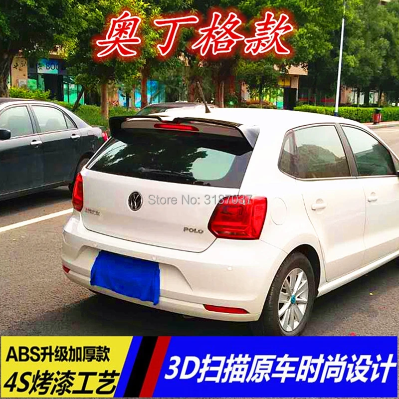 Для Volkswagen new Polo спойлер 2011-2015 ABS пластик Неокрашенный задний крыла багажника