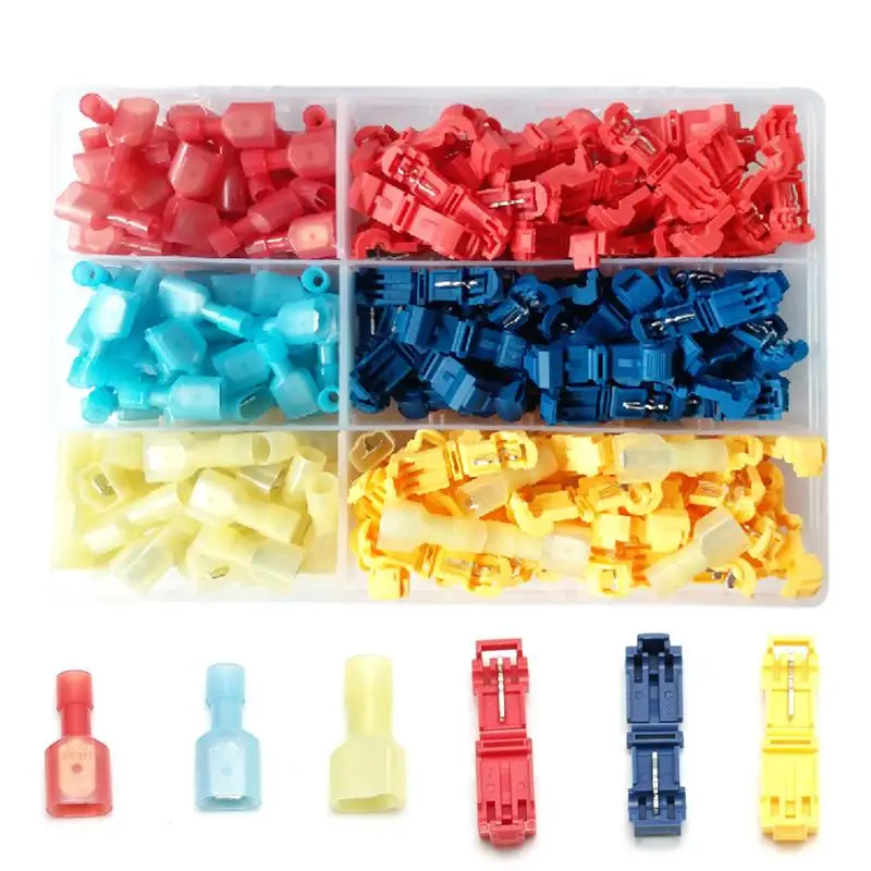 

240pcsT Type Break Free Line Main Line Branch Wiring Clip Combination Boxed Terminal