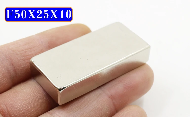 10 шт. практичный кубовидный неодимовый магнит 50x25x10 мм NdFeB прямоугольный блок