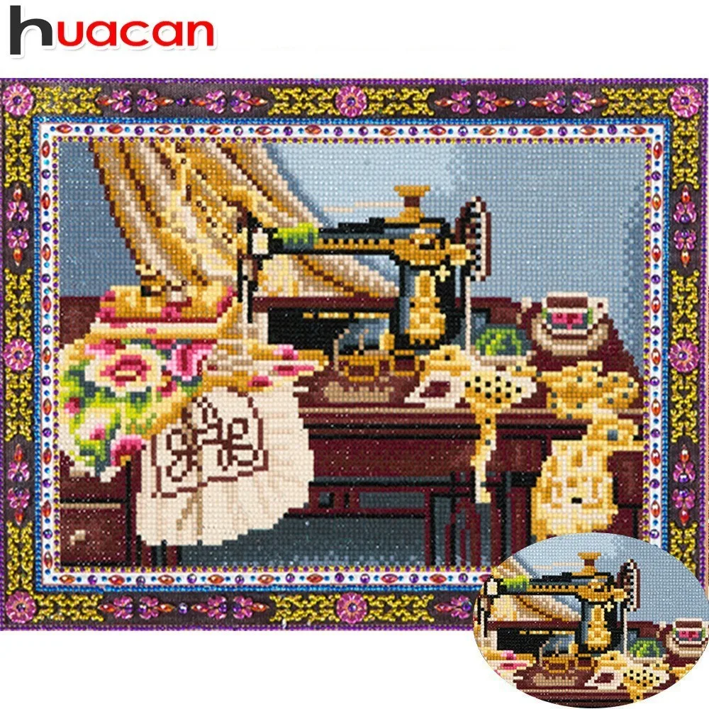 

HUACAN Special Shaped Diamond Painting Cartoon Full Round Diamond Embroidery Sale 5D DIY Mosaic Picture Of Rhinestones 40x30