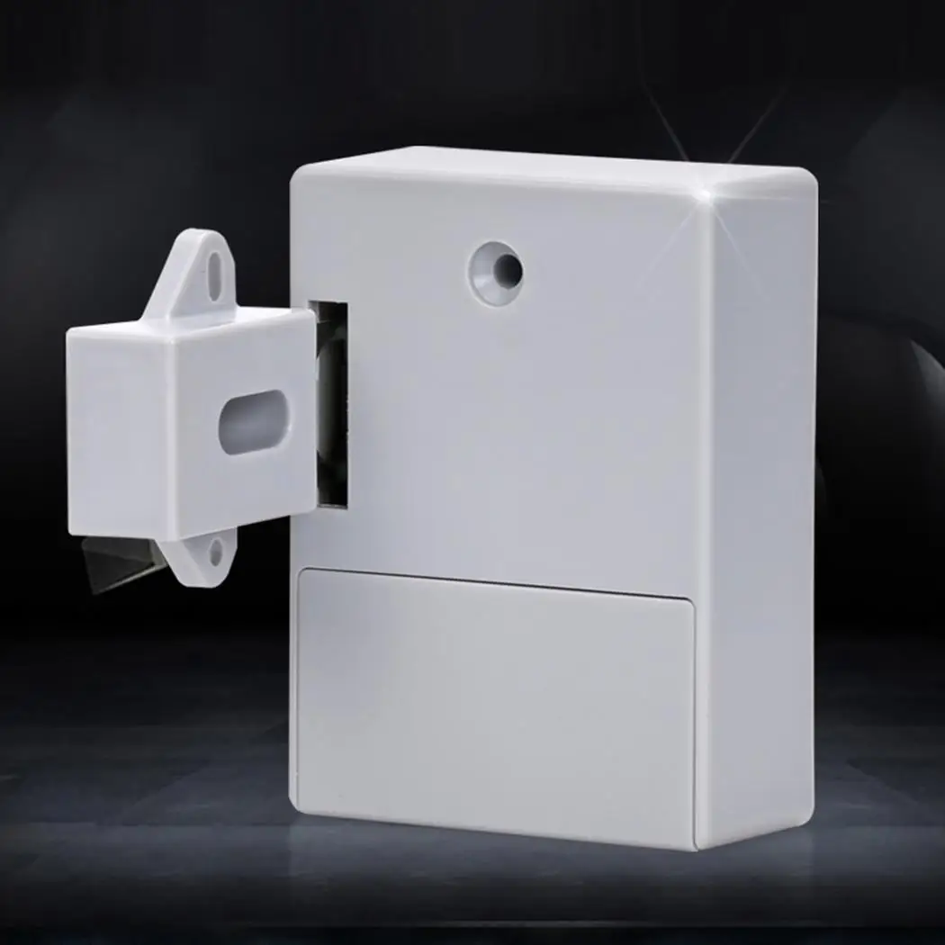 

Free Lock Lock DIY Digital Cabinet Punch Hidden Silver Electronic Sensor Smart AA 2 Batteries
