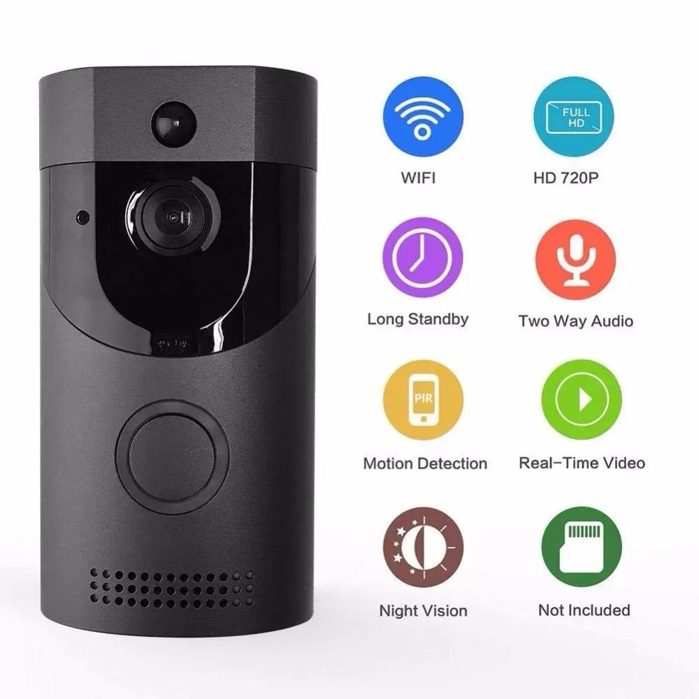 Smart WiFi Doorbell Wireless Waterproof Doorbell Camera WiFi Video Camera Wireless WiFi Intercom Video Doorbell IR Alarm