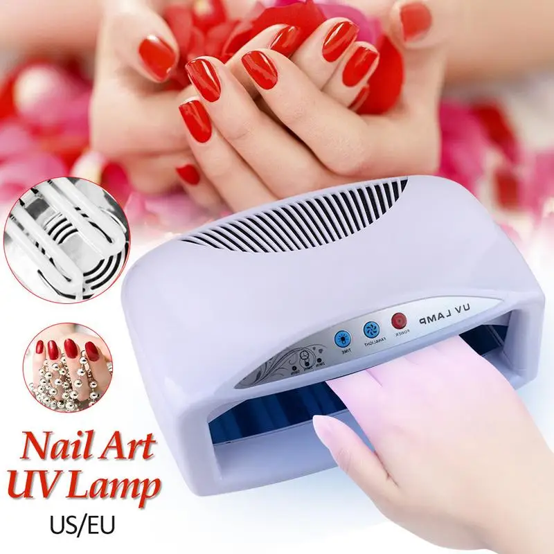 

Smart Nail Dryer Phototherapy Machine 54W Timed Nail Machine Nail Rubber Dryer UV Lamps With Fan Manicure Tool US EU
