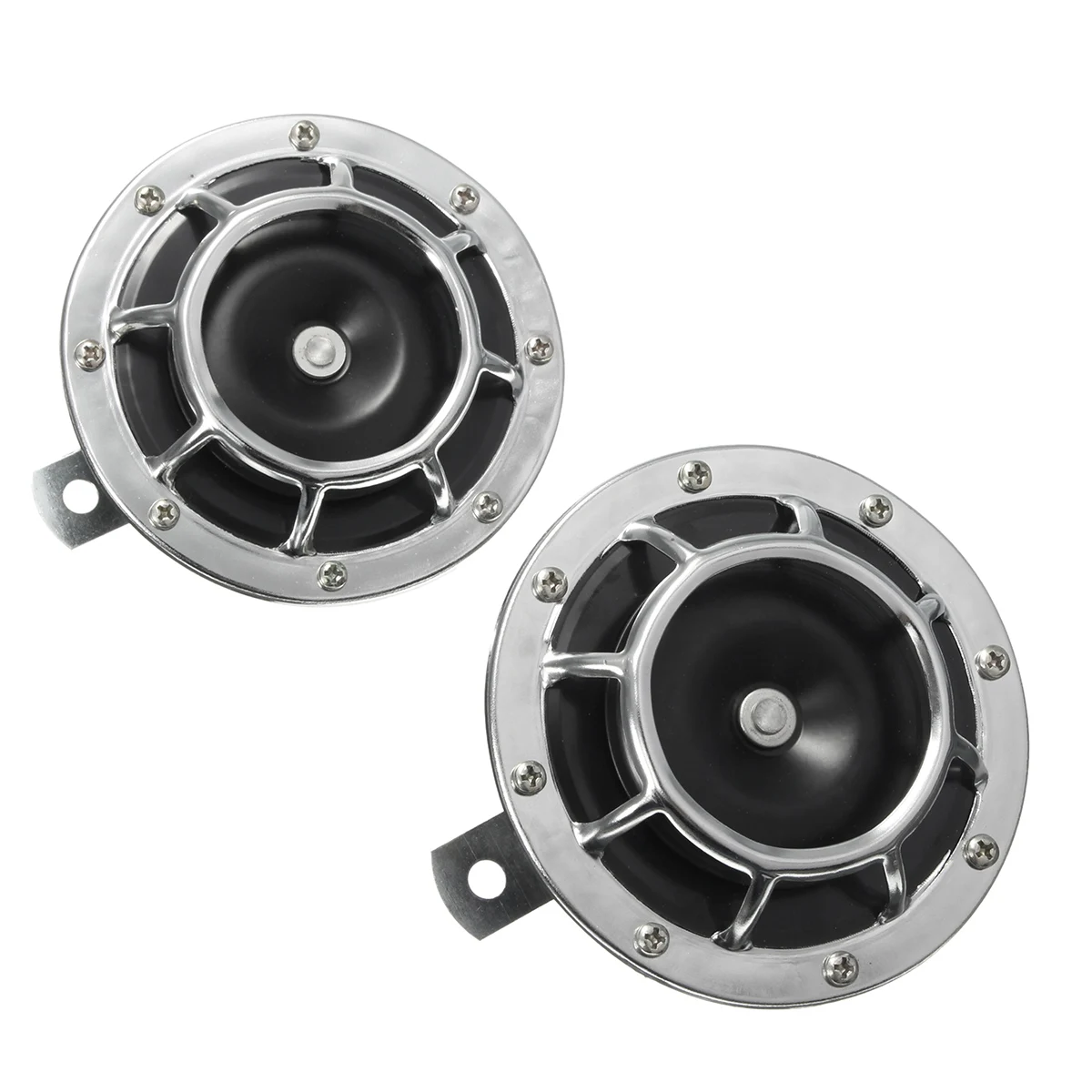 Goedkoop Universele 2 stuks 139Db Rood Zwart Zilver Blauw Hoorn Compact Super Tone Loud Blast 12V Voor Motorfiets Auto