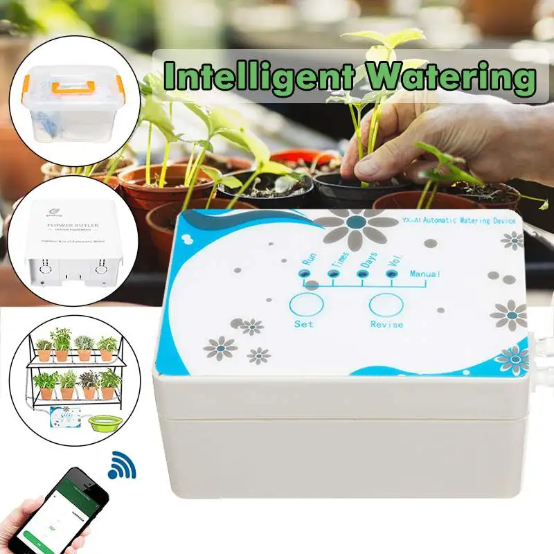 

Garden Automatic Drip Irrigation System WIFI Mobile phone Control Watering Device Succulents Plant Water Pump Timer System