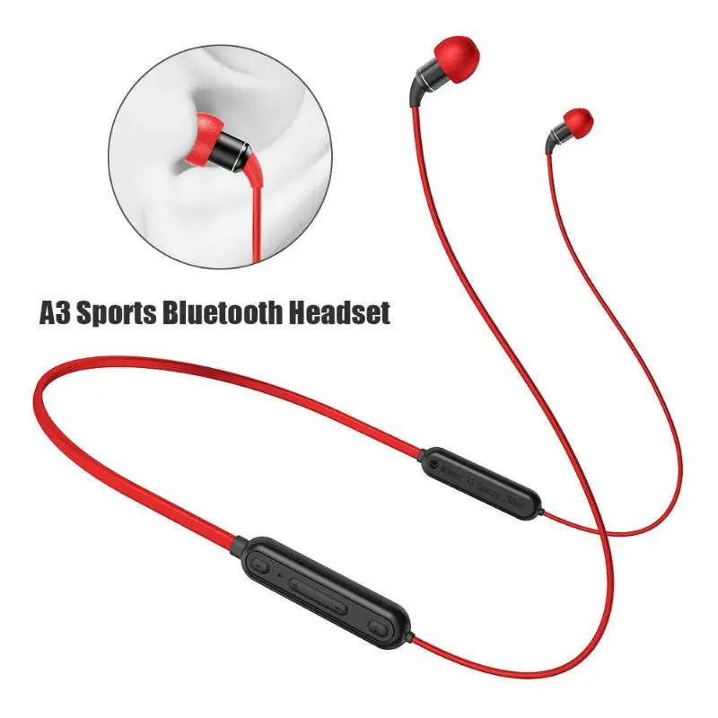 A3 Bluetooth 5,0 гарнитура Шум отмена Спортивные Беспроводные наушники долгого ожидания шеи средствах стерео наушники Портативный наушники