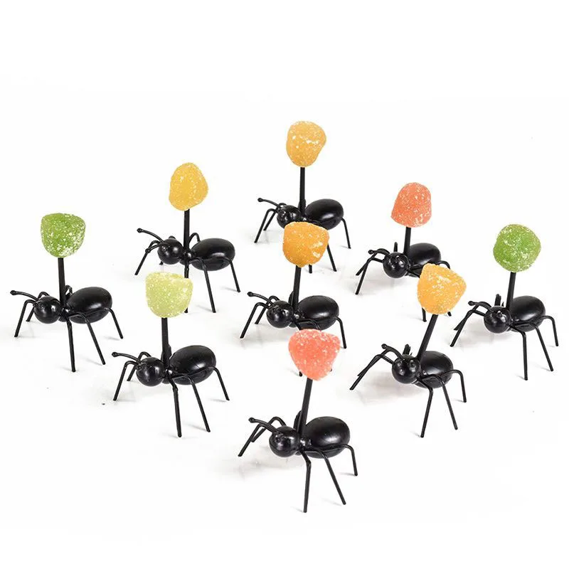 

Animal Farm Ant Fruit Fork Mini Cartoon Children Snack Cake Dessert Food Fruit Pick Toothpick Bento Lunches Party Decor