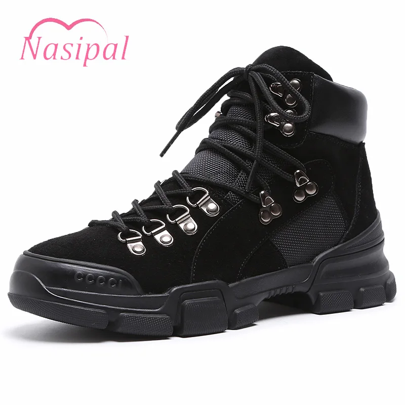

Nasipal Motorcycle Boots Fashion Cow Suede Ankle Boots For Women Autumn Winter Short Boots Women Size 35-42 Women's Shoes V54