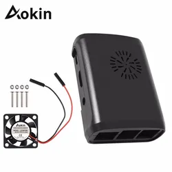 Aokin – étui de protection pour Raspberry Pi 2, coque ABS avec Mini ventilateur de refroidissement, modèle B Plus 