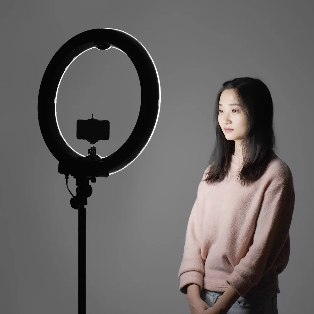 

360LED Bead Selfie Lamp LED Video Ring Light Photography Studio Fill-in Light Adjustable Brightness with Color Filters Carry Bag