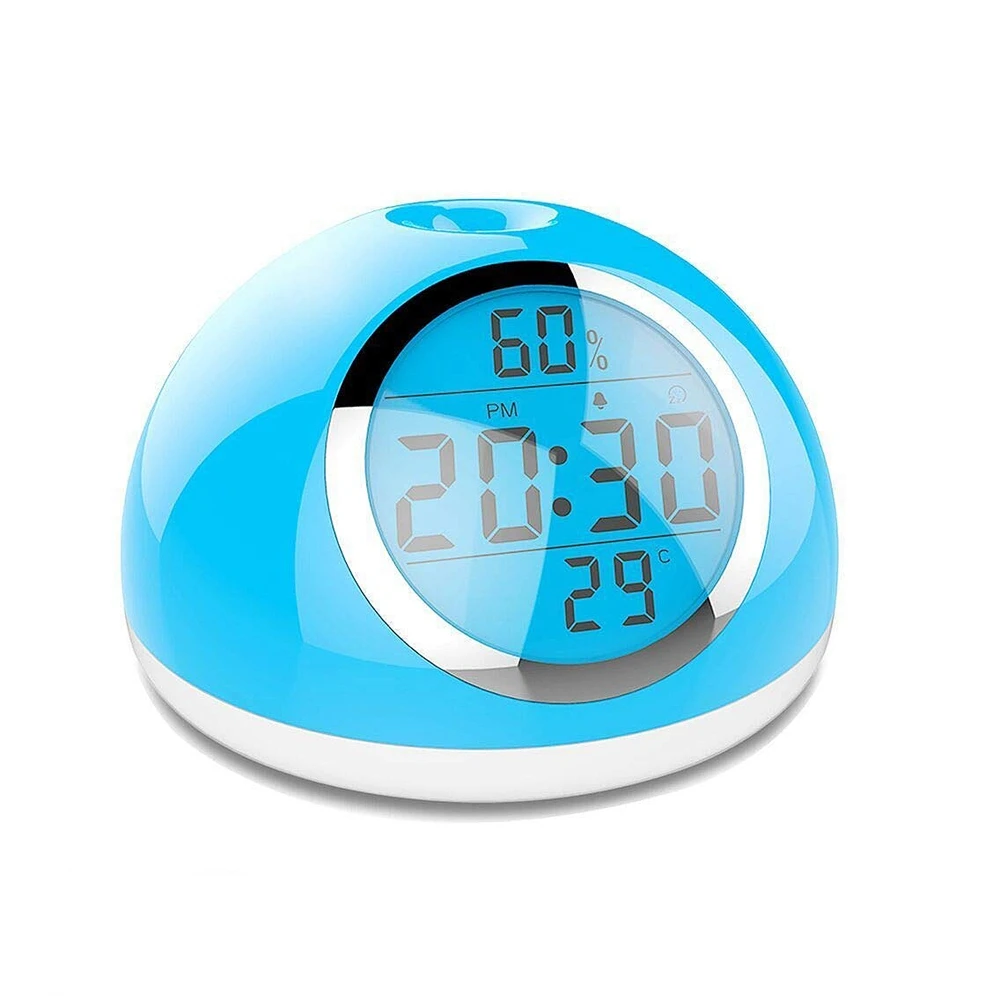

Sunrise Alarm Clock, Kids Alarm Clock, Wake-Up Light Digital Clock 6 Nature Sounds With Gesture Sensing And Snooze Function Fo