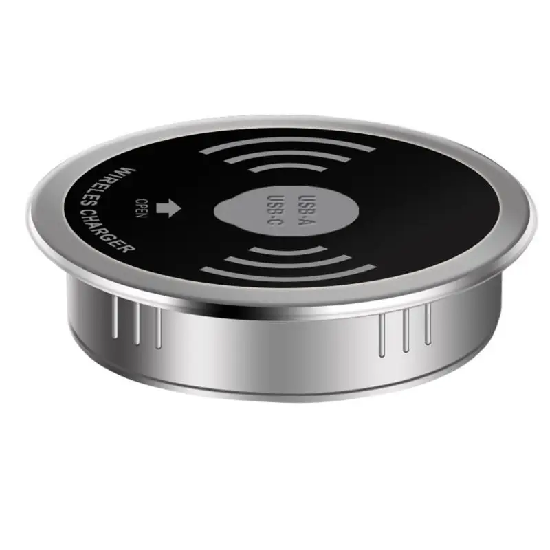 Universal Wireless Charger Embedded Desktop Wireless Transmitter Qi Standard Smart Furniture Office Charger For iPhone 8 X