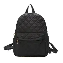 Повседневное для женщин большой ёмкость кожаный полосатый рюкзак элегантный дизайн нейлон сплошной цвет плеча Путешествия школьный