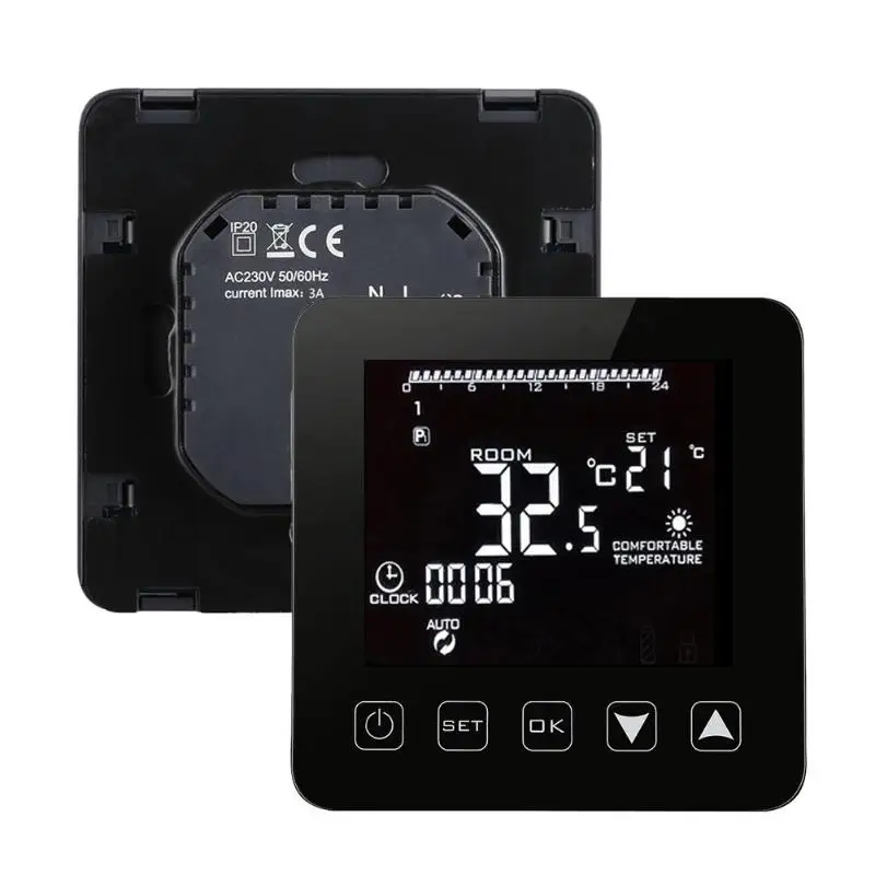 

Wireless Wifi Programmable Temperature Regulator Heating Thermostat Digital Home LCD Touch Screen Temperature Controller