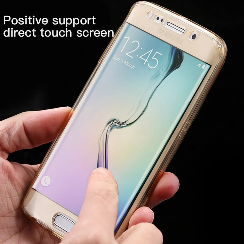 Прозрачный мягкий силиконовый чехол на 360 градусов для Samsung Galaxy Note 9 S9 S7 J8 J4 A6 A6plus A8