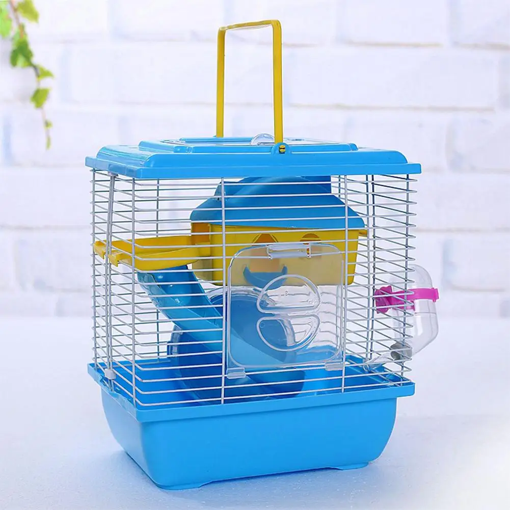 Adeeing Pet Cage Hamster Cottage with Transparent Skylight Double Layer House for Hamster Golden Hamster Pet - Image 3