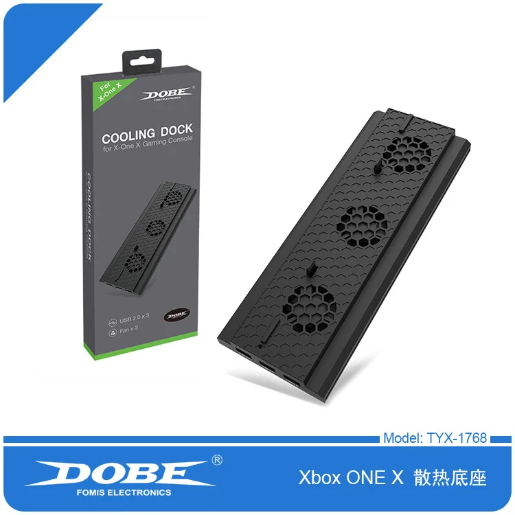 

2018 new Vertical Stand with Cooling Fan for Xbox one X, Console Holder Cooler with 3 USB Ports for Xbox One X Console