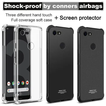 

Airbag For Google Pixel3 Pixel 3 XL Pixel 3a XL 4 XL Case With Screen Protector IMAK Soft TPU silicone phone shell Back Cover