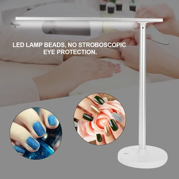 

USB Rechargeable LED Desk Lamp For Nails Touch Switch Light Eye Protection Dimmer LED Tattoo Nails Salon Table Adjustable Lamps