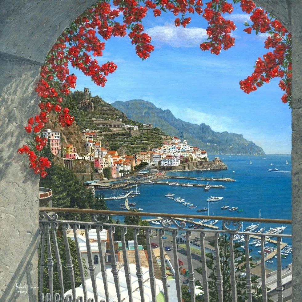 Amalfi Vista постер печать от Richard Harpum (12x6) | Дом и сад