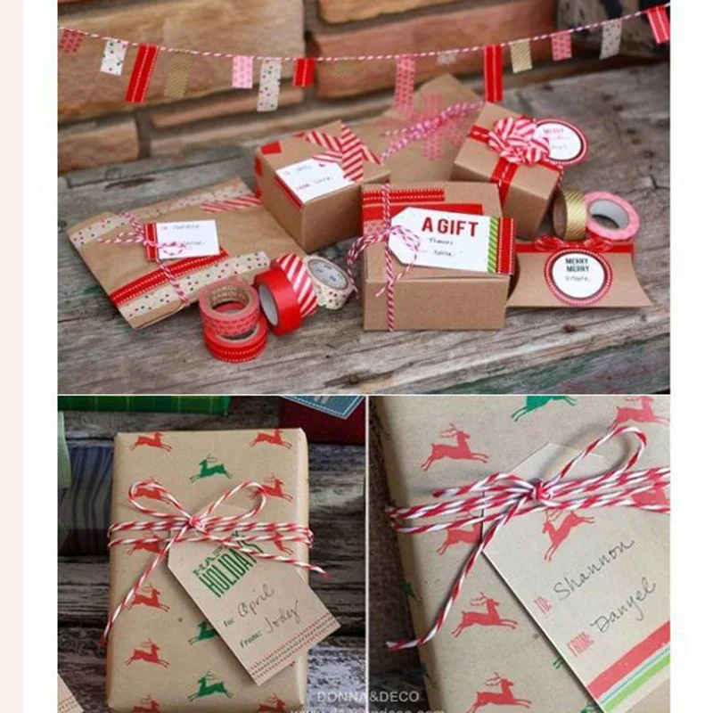 100 ярдов DIY Bakers Шпагат Веревка хлопок шнуры Веревка для дома Рождественский подарок ручной работы упаковка ремесло