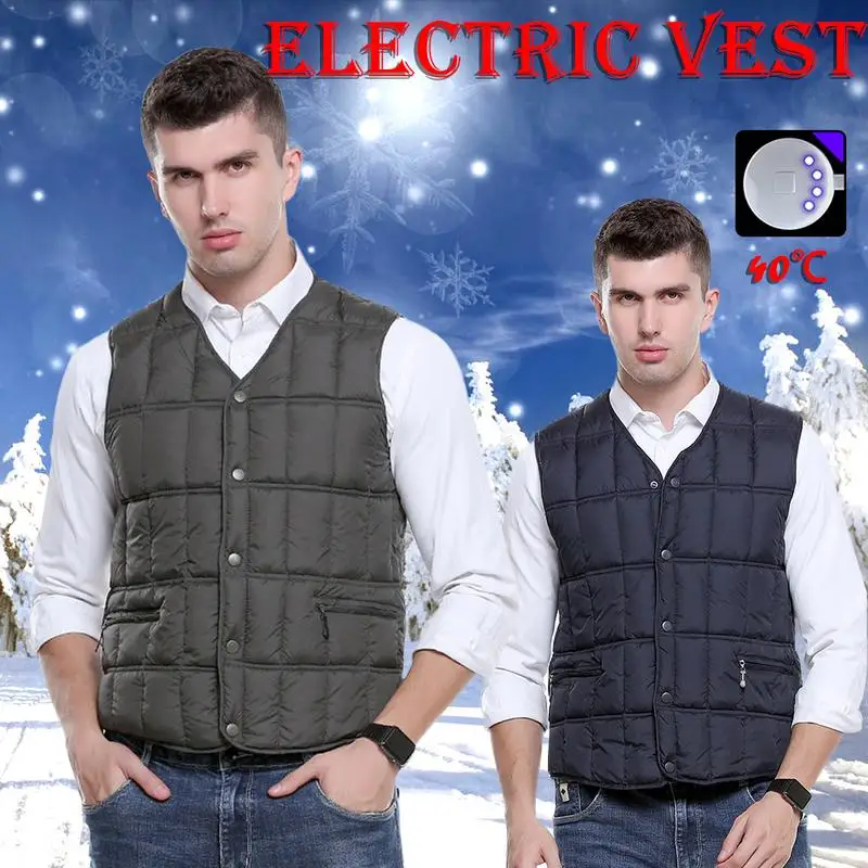 

Men Women Outdoor USB Heating Vest Jacket Winter Warm Electric Thermal Clothing Waistcoat for Sports Hiking