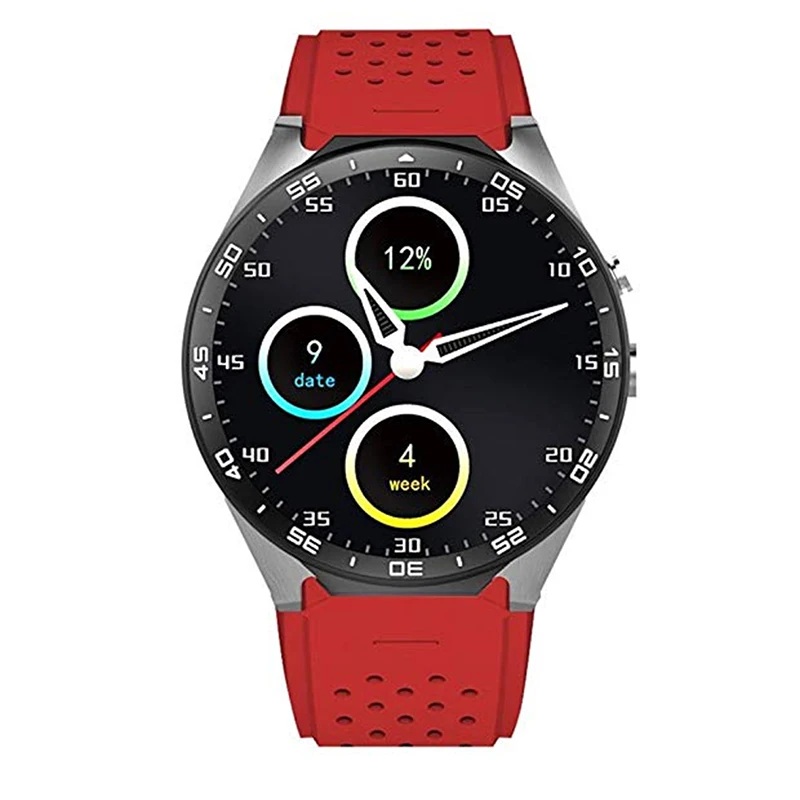KW88 Smart Watch Android 5.1 GPS 3G WIFI Smartwatch Mtk6580 Bluetooth SIM Android Camera Heart Rate Monitor Smart Watch (A)