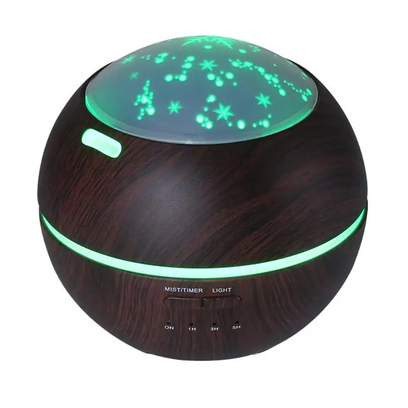 

Alloet 150ML Wood Humidifier Projection Mini Air Humidifier Aroma Diffuser Cool Mist Maker Mute Fogger Air Purifier Lamp Light
