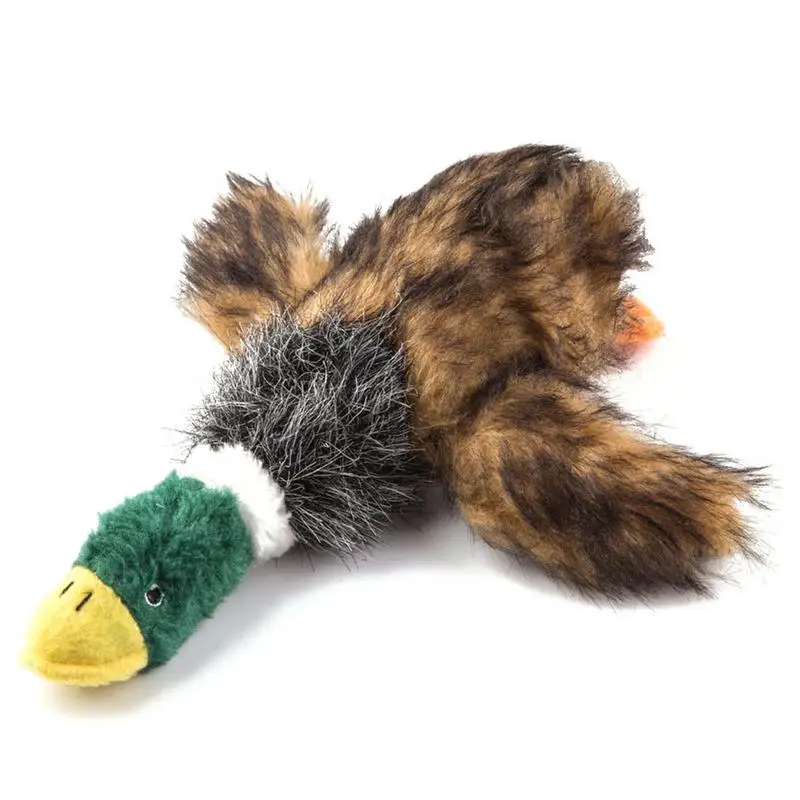 

1pc Dog Toys Squeak Chew Sound Toy Fleece Durability Plush Duck Shape Pet Toys For Dogs Cat Pets Products Teddy Chihuahua