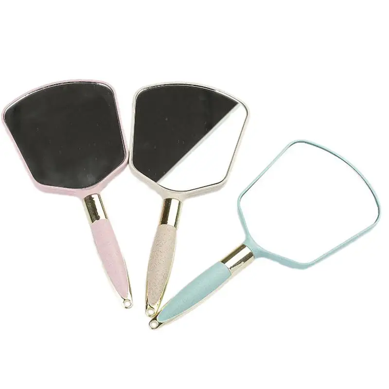 Handheld Mirror with Handle Bathroom Mirror Wall Mounted with Hook Hole