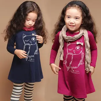 

Girl Dress Kids Dresses For Girls Casual Vestidos Infantil Infantis Mujer Meninas Owl Robe Fille Enfant Vestido Menina Toddler
