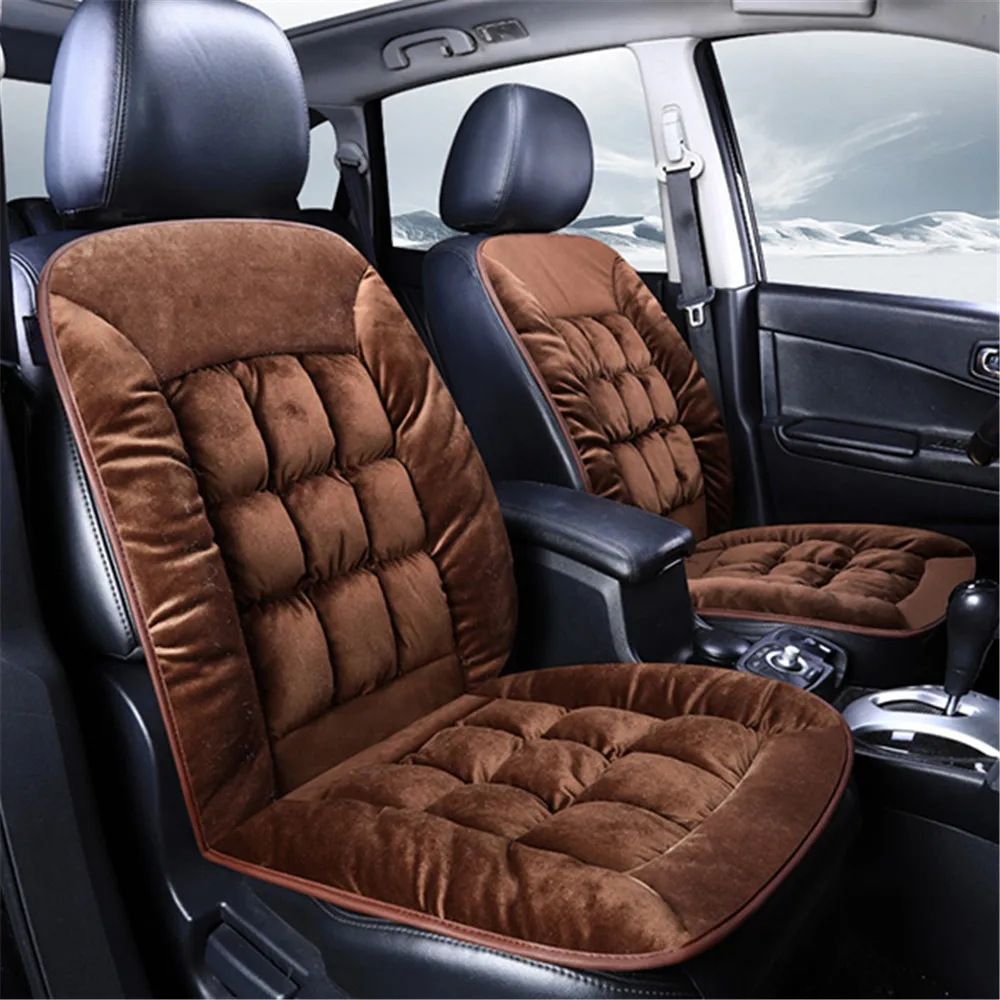 

Universal Winter Car Seat Covers Cushion Single Interior Supplies Plush Pillows Automobiles Seat Covers Artificial Plush Warmer